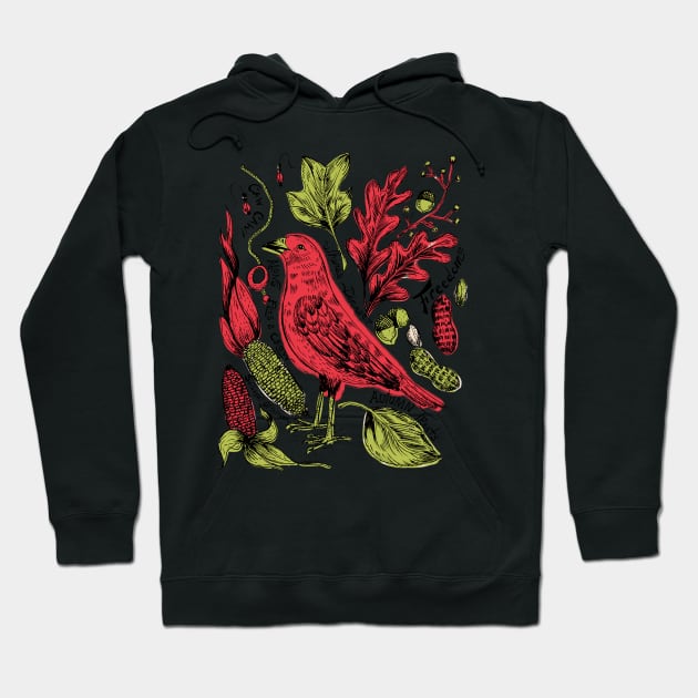 Red Crow Art Hoodie by SWON Design